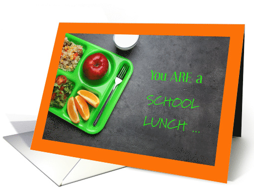 School Lunch Hero Day with Lunch Tray and Food card (1550420)