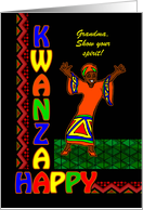 Kwanzaa for Grandma with Custom Front and Woman Shares Spirit card