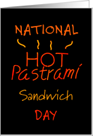 National Hot Pastrami Sandwich Day, Neon Sign card