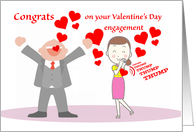 Congratulations on Valentine’s Day Engagement card