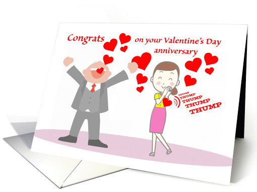 10th Valentine's Day Wedding Anniversary with Love-struck card