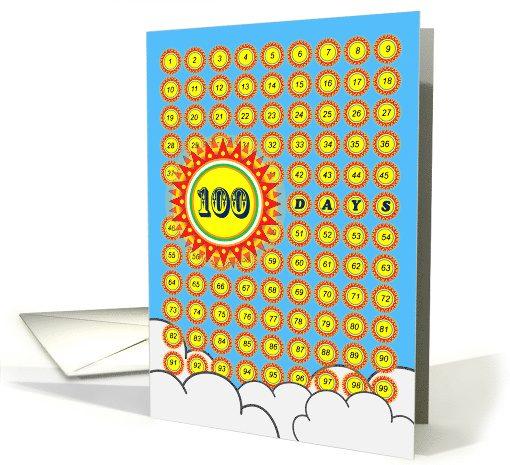 Baby Boy's First One Hundred Days Milestone, Sunshine card (1555744)