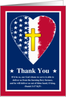 For Firefighters Thank You with Christian Theme and Daniel Bible Verse card