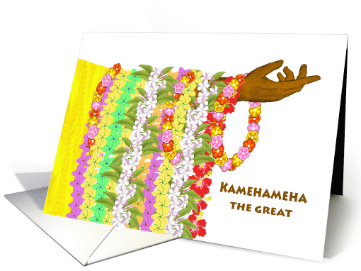 Hawaiian King Kamehameha Day, Draped Leis card (1565432)