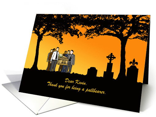 Pallbearer Thank You with Cemetery Scene Illustration... (1573562)