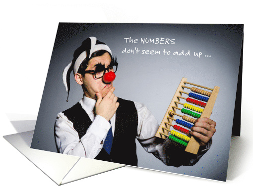 Birthday for Accountant Brother, Clown with Abacus card (1576062)
