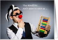Birthday for Accountant Brother, Clown with Abacus card