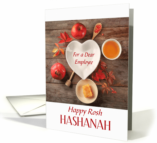 Business Rosh Hashanah for Employee with Honey and Fruits card