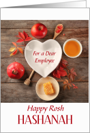 Employee Business Rosh Hashanah with Honey and Fruits card