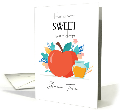Vendor Business Rosh Hashanah with Apple and Honey card (1576274)