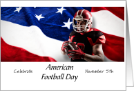 American Football Day, Patriotic Photograph card