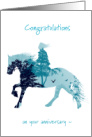 Congratulations 25th Work Anniversary, Horse and Rider card