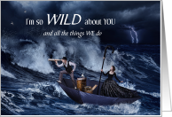 Love and Romance for Husband Wild About You Couple at Sea card