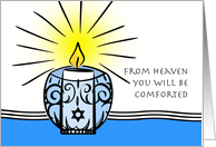 Jewish Themed Sympathy From Heaven You Will be Comforted card