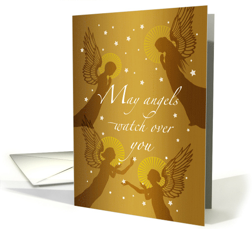 Thank You for Friendship with Angels and Stars in Heaven card