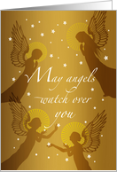 Thank You for Friendship with Angels and Stars in Heaven card