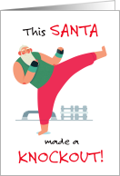 Christmas for Youth with an MMA Santa Making a Knockout card