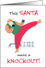Christmas for Youth with an MMA Santa Making a Knockout card