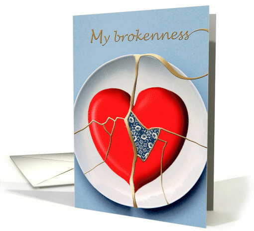 Thank You for Patience with My Brokenness Kintsugi Inspired card