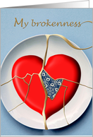 Thank You for Patience with My Brokenness Kintsugi Inspired card