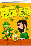 For Friend Funny St Patrick’s Day with Dancing Alien Leprechaun card