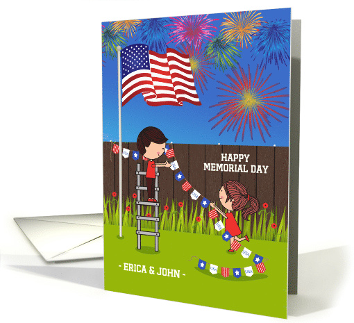 Memorial Day Anniversary Decorating Add Couples Names card (1734240)