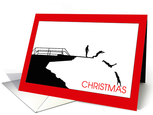 Christmas for Diver with Diving Board in Silhouette card (1753006)