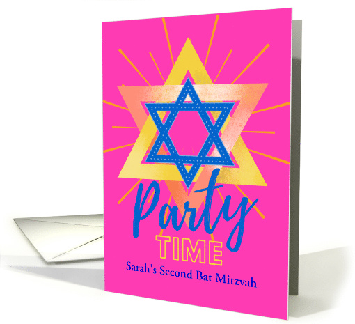 For Her Second Bat Mitzvah Party Invitation with Large... (1753238)