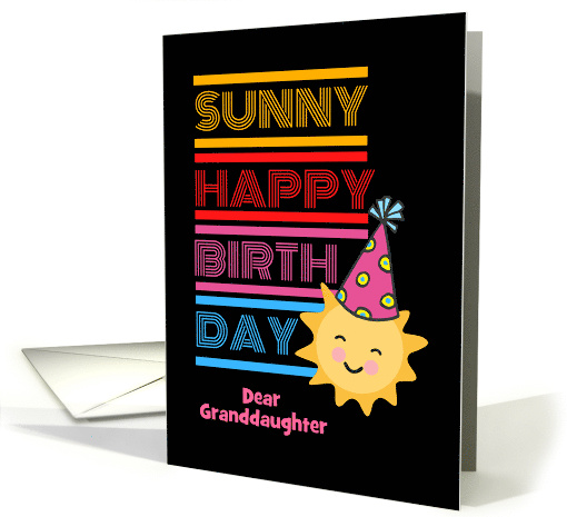 Granddaughter Birthday Custom Front with Happy Colorful... (1753666)