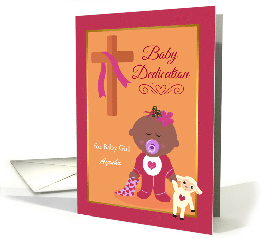 For Girl Baby Dedication Custom Front with Darker Skin... (1760122)