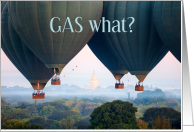 Balloon Ascension Day Funny Gas What with Landscape card