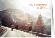 For Daughter Birthday Sentimental Female Motorcyclist card
