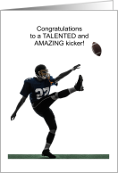 Football Kicker Congratulations on a Great Game card