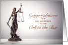 Uncle Call to the Bar with Lady Justice Statuette card