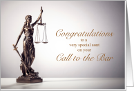 Aunt Congratulations on Call to the Bar with Lady Justice card