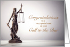 Aunt Congratulations on Call to the Bar with Lady Justice card