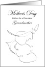 First Time Grandmother Mother’s Day Line Drawing card