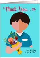 Male CNA Thank You from Resident in Assisted Living Custom Front card
