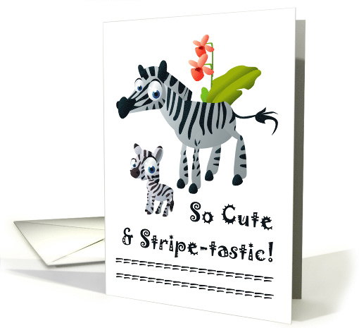 New Baby Congratulations Gender Neutral Zebra Theme card (1896904)