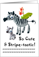New Baby Congratulations Gender Neutral Zebra Theme card