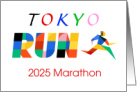 2025 For Female Runner Marathon in Tokyo Congratulations Colorful card