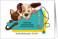 Veterinary Licensing Exam of North America Congratulations card