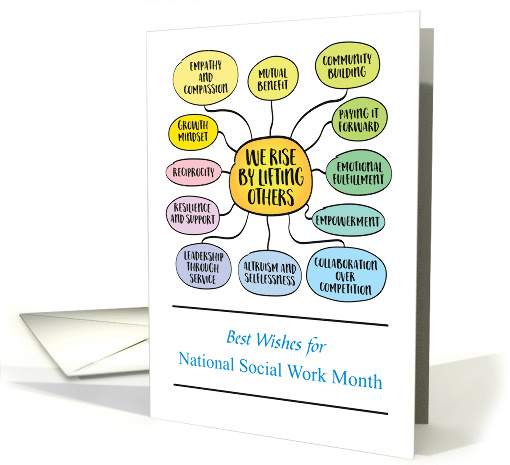 National Social Work Month Big Idea We Rise by Lifting Others card