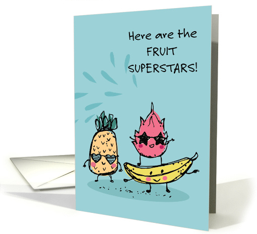 Foodie Lover Birthday with Fruit Superstars for Smoothie card