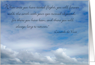 Congratulations on Earning Your Wings with Sky and da Vinci Quote card