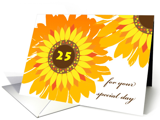 Daughter in Law 25th Birthday with Bright Sunflowers card (465894)