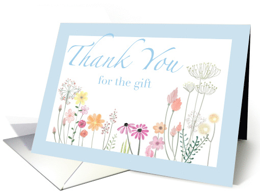 Thank You For Bridal Shower Gift with Garden and Field Flowers card