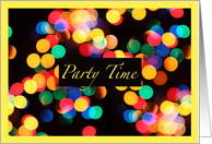 General Party Invitation with Bright and Colorful Bokeh Lighting card