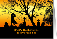 Halloween For Boyfriend My Boo with Female Kiss card