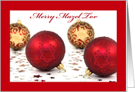 Interfaith Chrismukkah Ornaments Decorated with the Star of David card